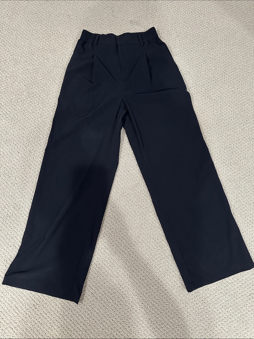 Alo High-Waist Pursuit Trousers Black Wide Leg Hi-Rise Waisted Slacks Pants XS